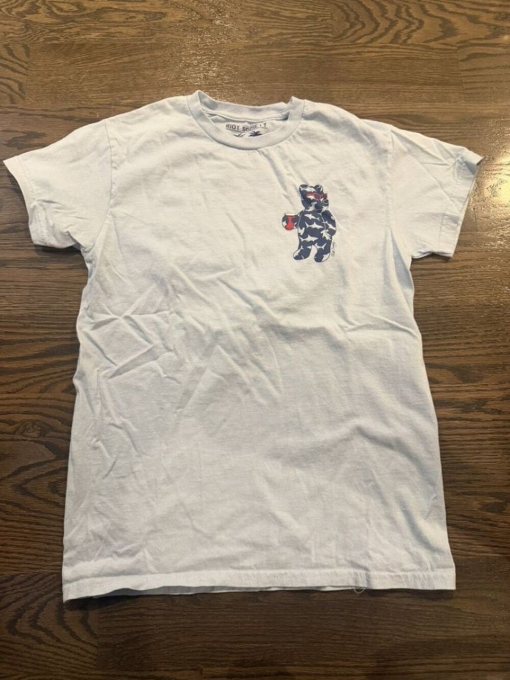 Riot Society White T-Shirt with Small Graphic Size S